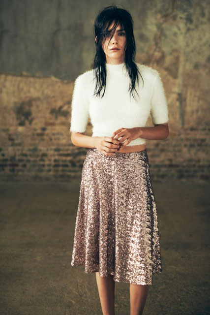 Leonita sequin cheap midi skirt