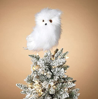 Snowy owl tree topper from Amazon