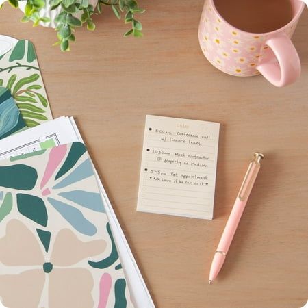 U Brands Daily Sticky Notes With Lines, 4 X 2.9 In., 60 Sheets, Folklore Fauna