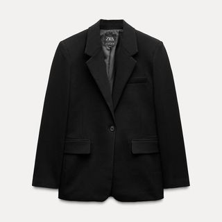 Zara Black Single Breasted Blazer