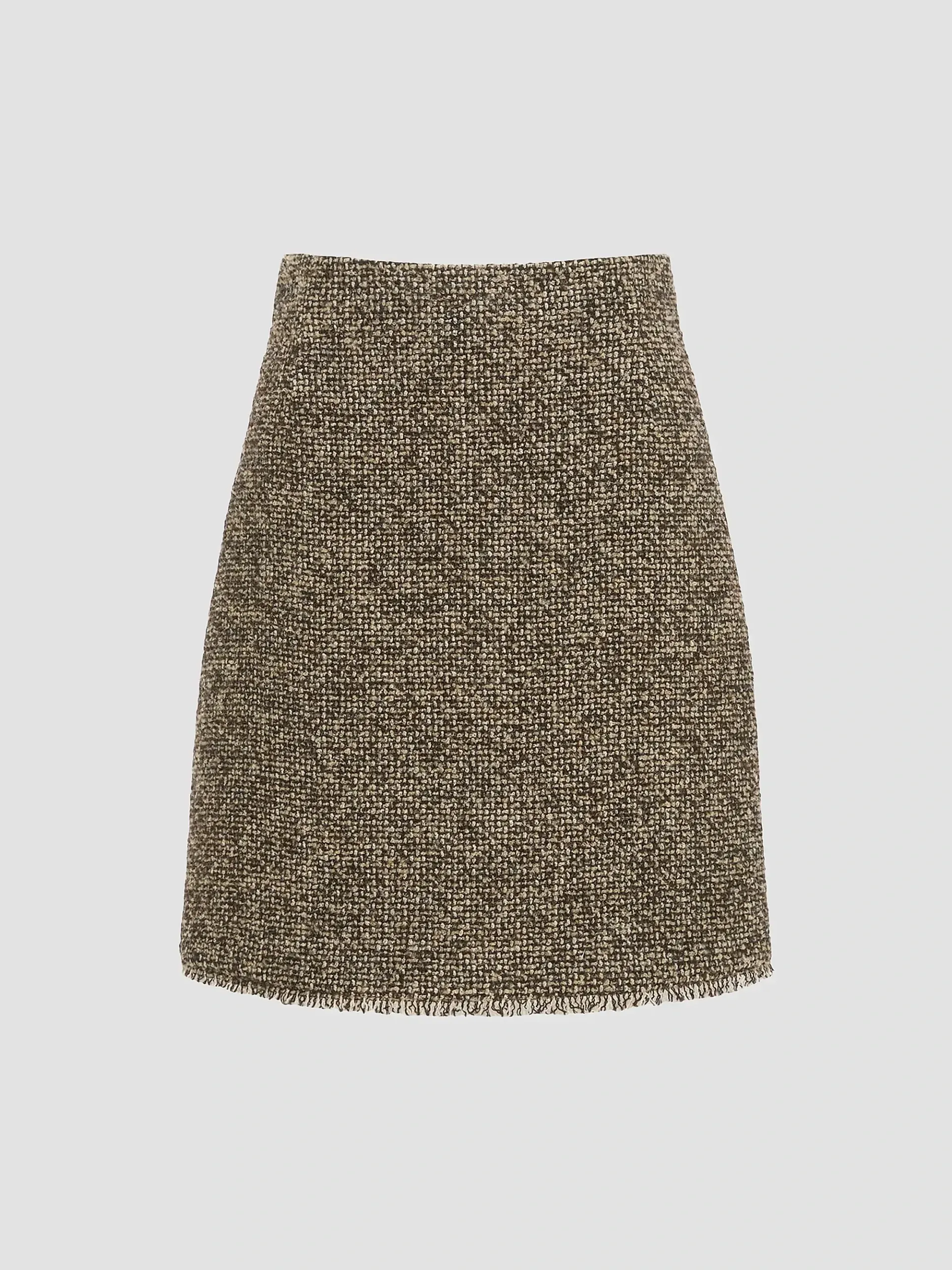 Wool Blend Boucle Short Skirt