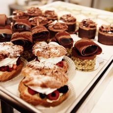 chocolate and cream pastries