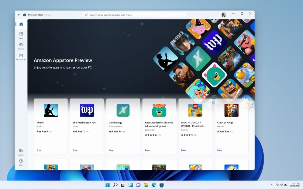 Microsoft Store Android Apps Preview