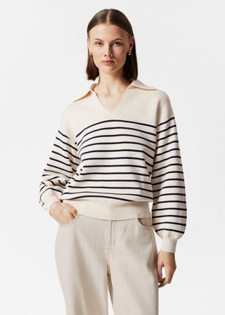 Relaxed Collared Sweater