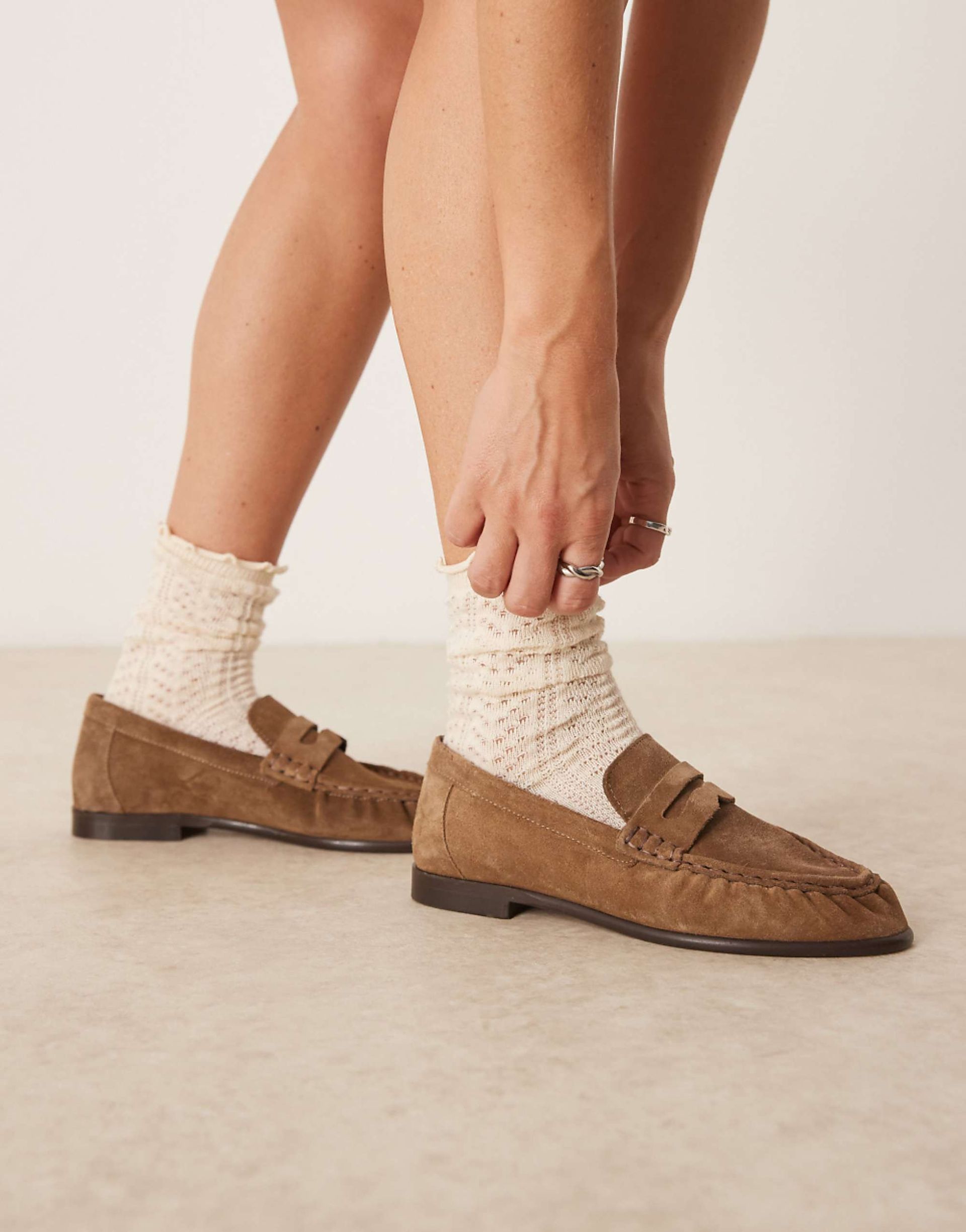 Arrange Premium Leather Loafer in Tan Suede
