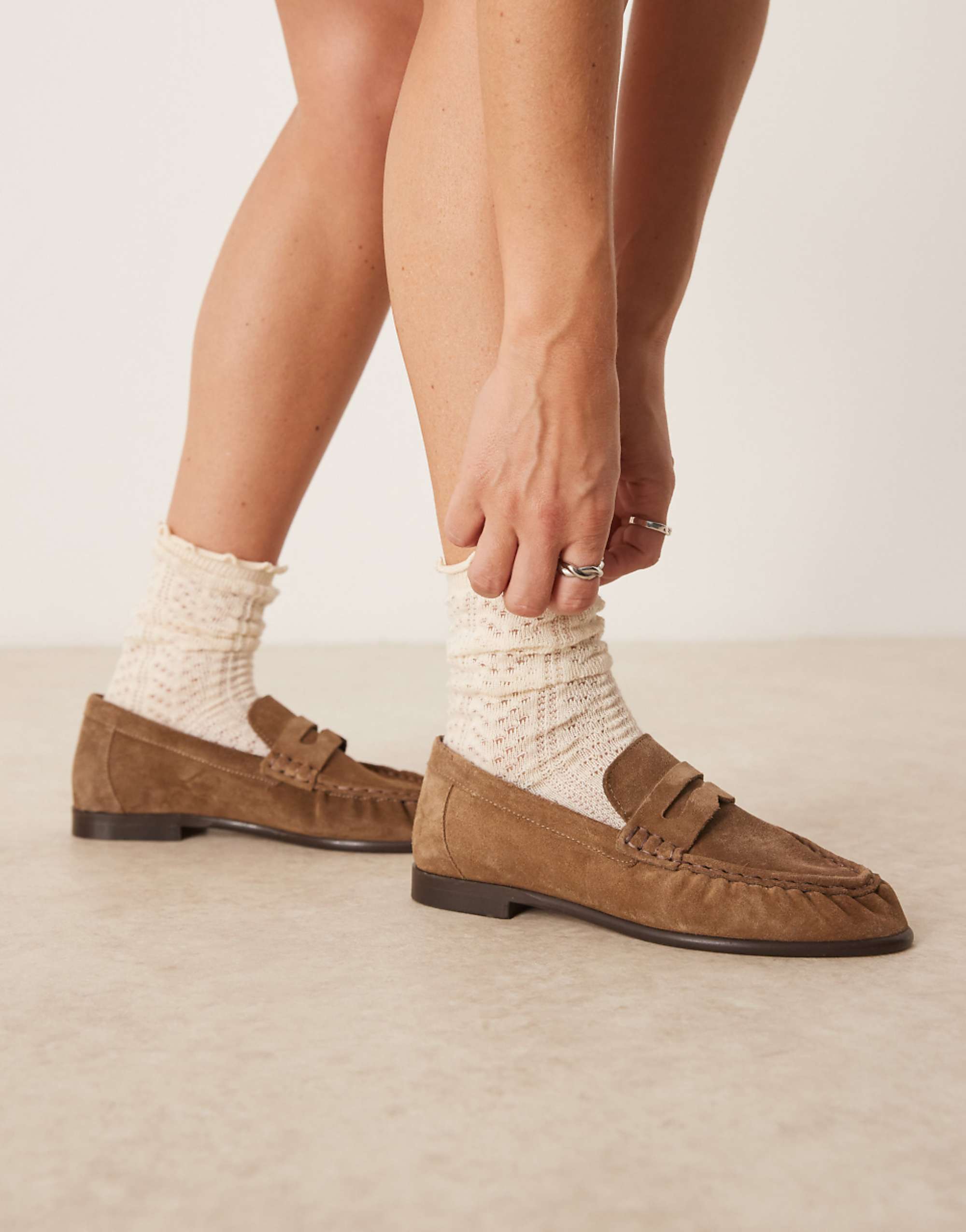 Arrange Premium Leather Loafer in Tan Suede