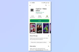 Download CapCut from the play store