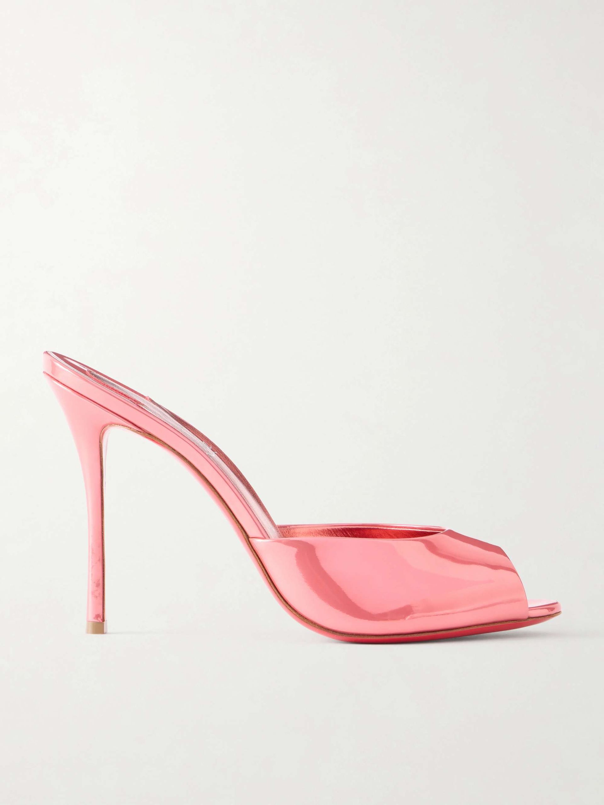 Me Dolly 100 Mirrored-Leather Mules