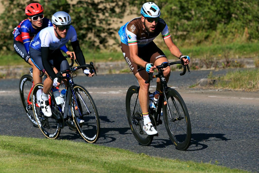 Samuel Jenner of Australia and Team WIGGINS Le Col / Gediminas Bagdonas of Lithuania and AG2R La Mondiale / Peter Williams of Great Britain and Team SwiftCarbon Pro Cycling / Coldstream / during the 16th Tour of Britain 2019, Stage 2