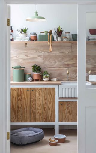 practical flooring in stylish utility room