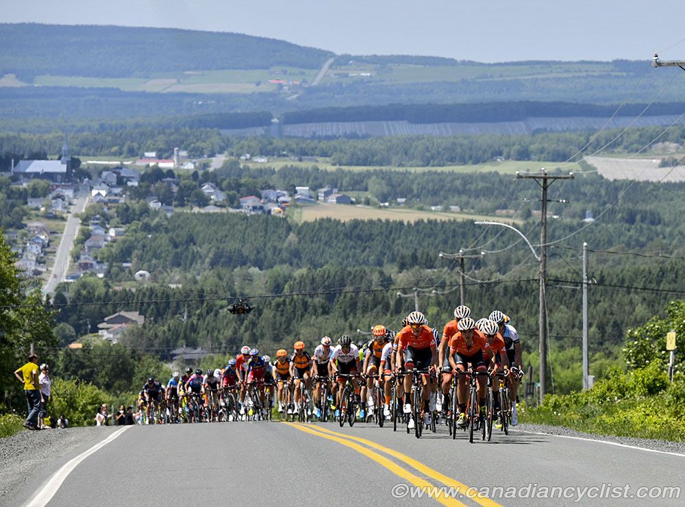 Cresting one of many climbs