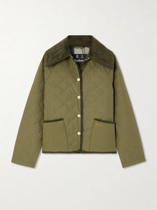 Gosford Cotton-Blend Corduroy-Trimmed Padded Quilted Shell Jacket