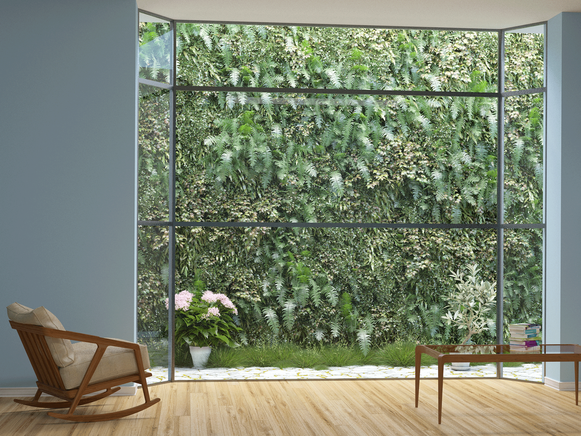 living wall seen from interior