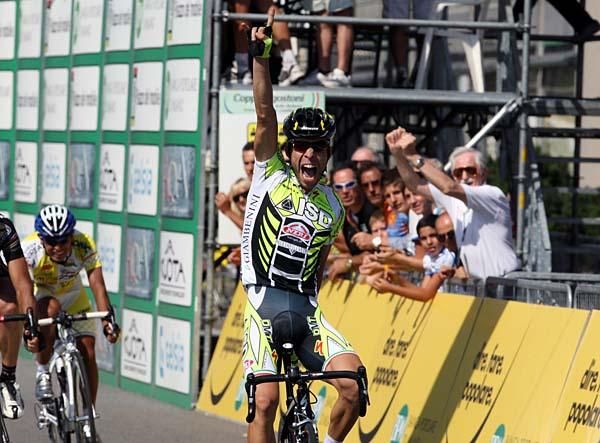 Giovanni Visconti (ISD) celebrates his win.