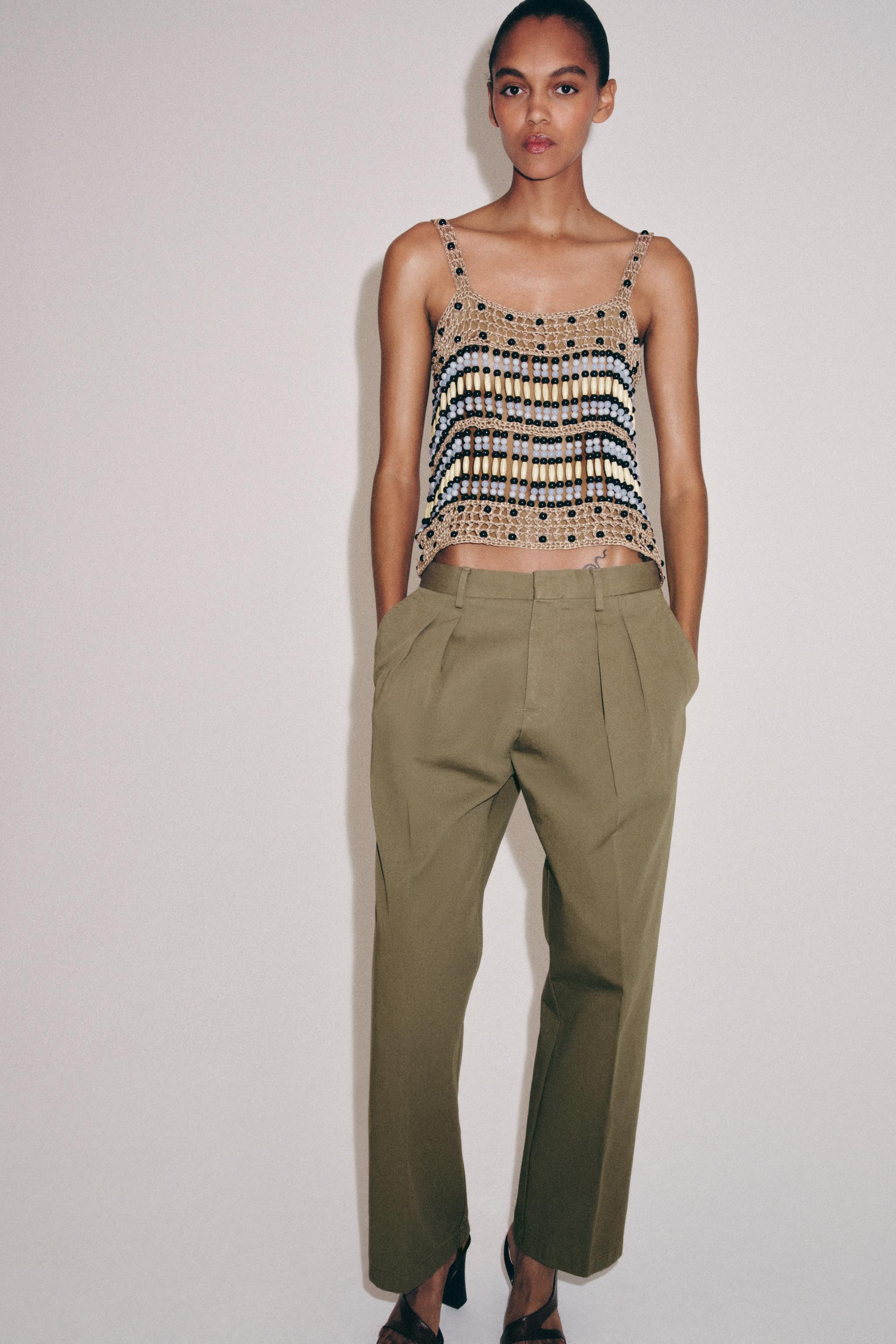 beaded knitted top