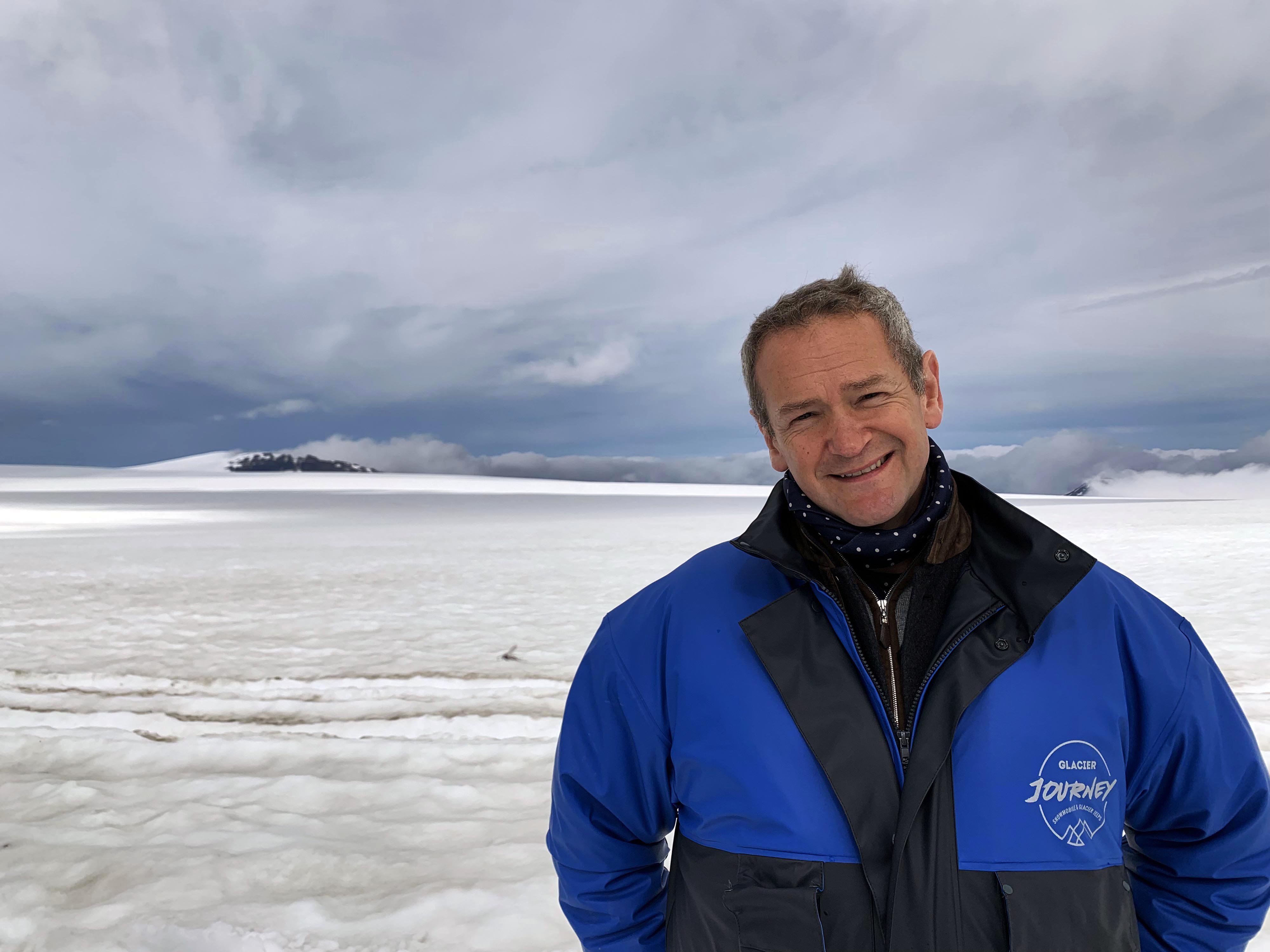 Cold snap...Iceland With Alexander Armstrong sees the star getting chilly!