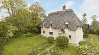 thatched roof cottage