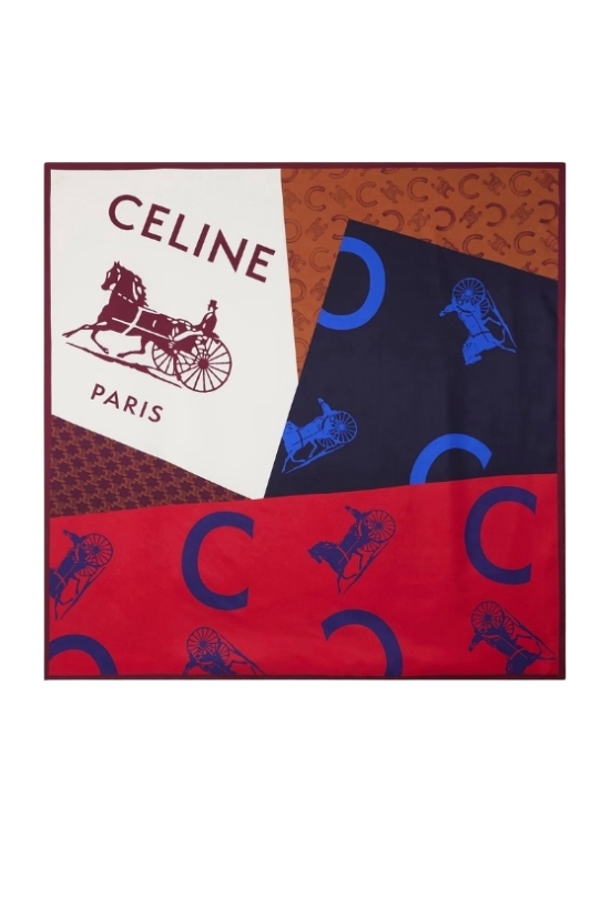 CELINE , Printed Silk-Twill Scarf