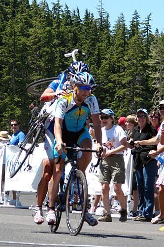 Chris Horner (Astana) gets some support from the fans