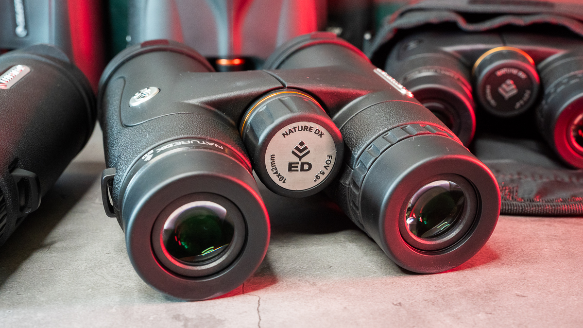 Celestron Nature DX ED 10x42 on a table