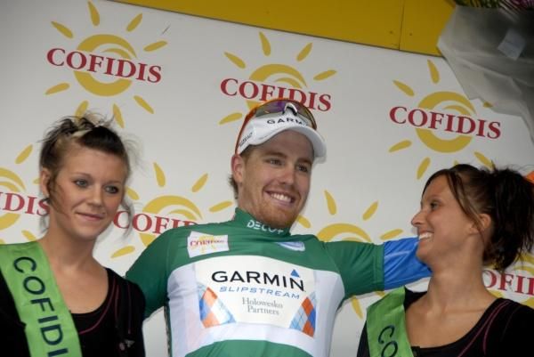 A points win too for Tyler Farrar (Garmin-Slipstream).