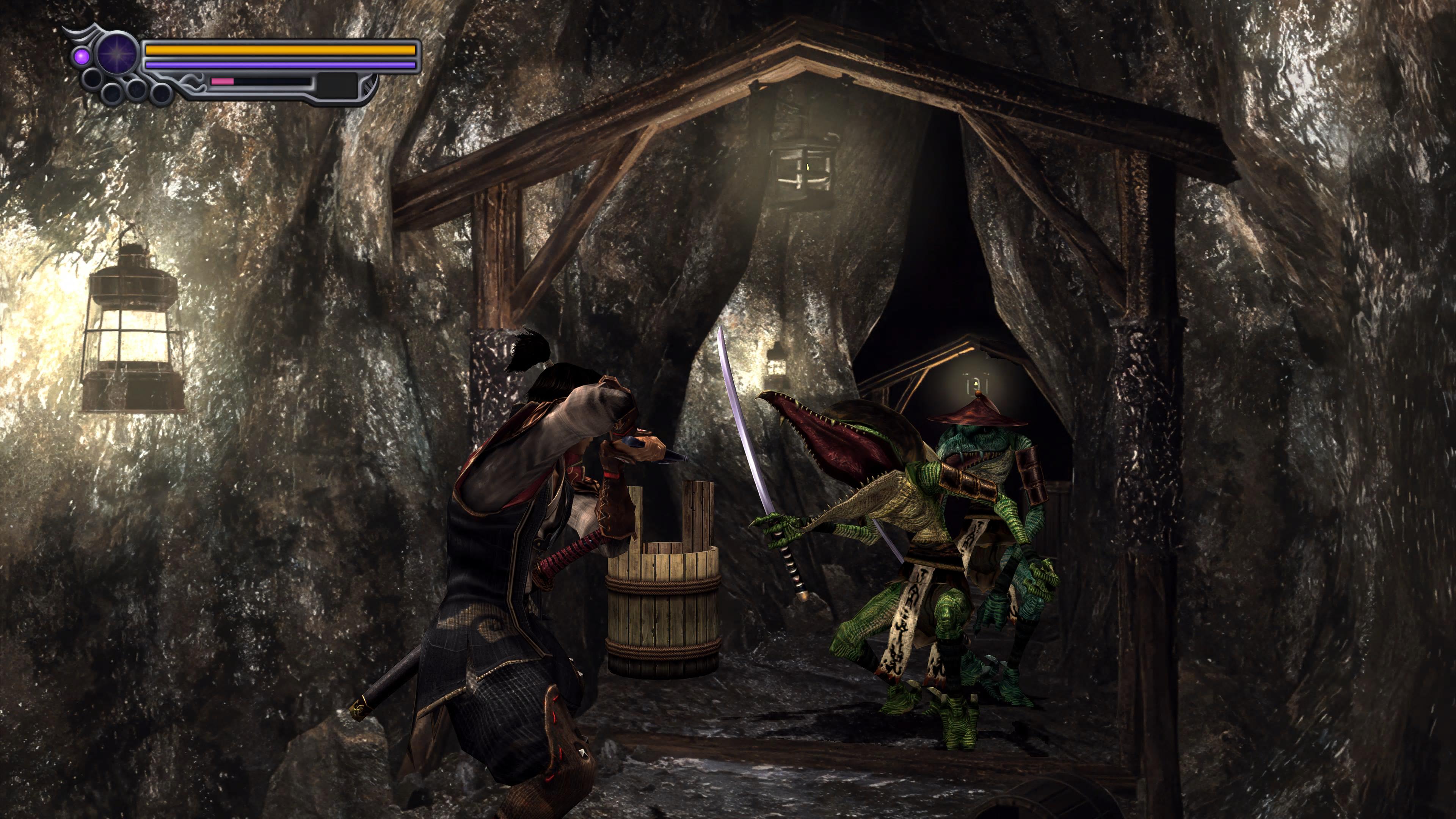 Jubei fights lizards in Onimusha 2: Samurai's Destiny remastered