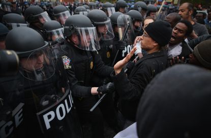 Protesters in Baltimore