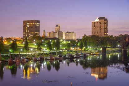 Augusta, Georgia, USA skyline on the Savannah River.