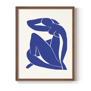 matisse blue lady print