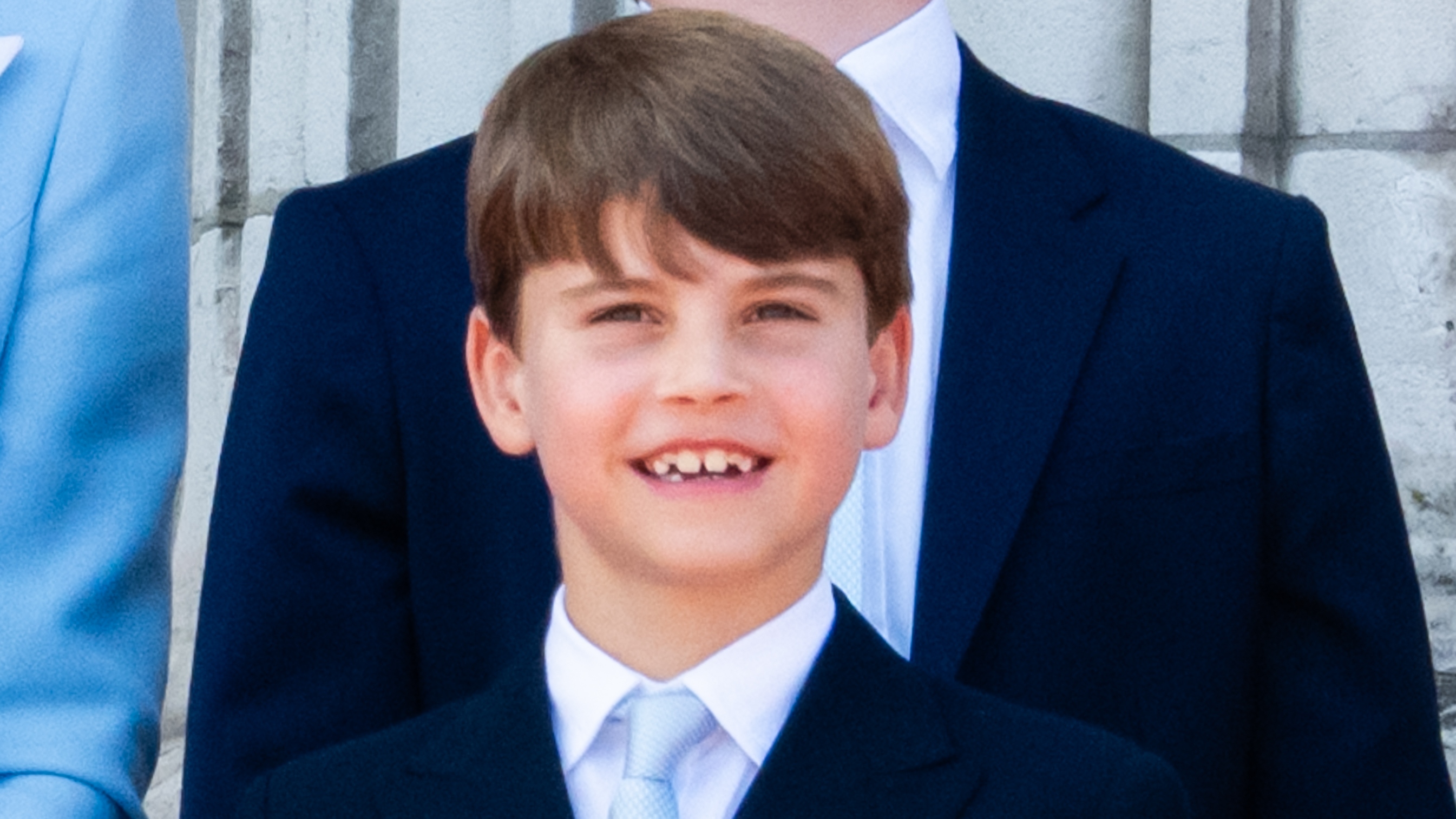Prince Louis of Wales watches an RAF flypast from the balcony of Buckingham Palace during Trooping The Colour on June 13, 2026