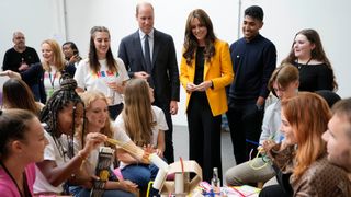 Prince William, Prince of Wales and Catherine, Princess of Wales join young people as they participate in a series of workshops