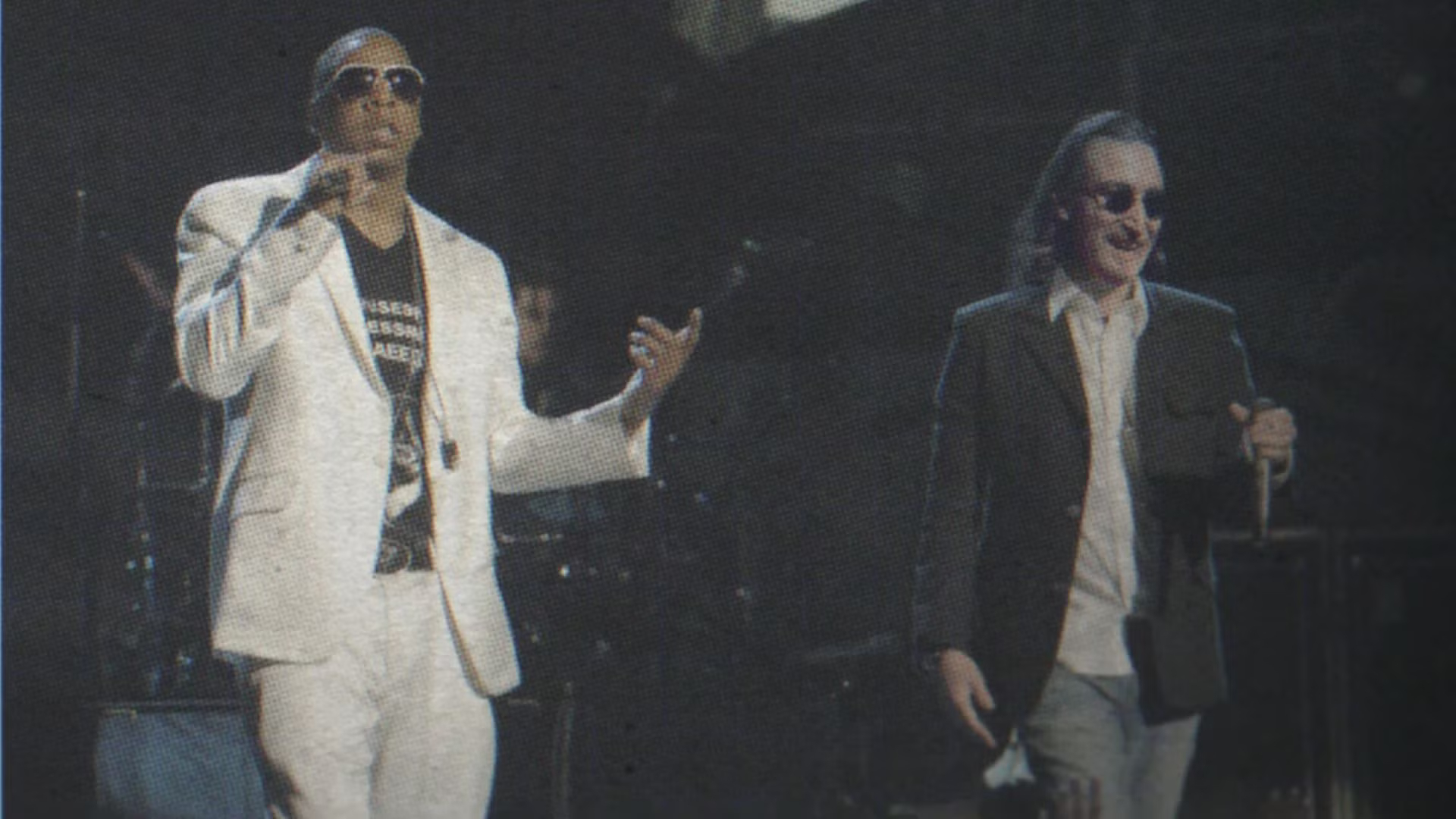 Jay Z and John Lennon performing a fictional concert in sci-fi show "For All Mankind"