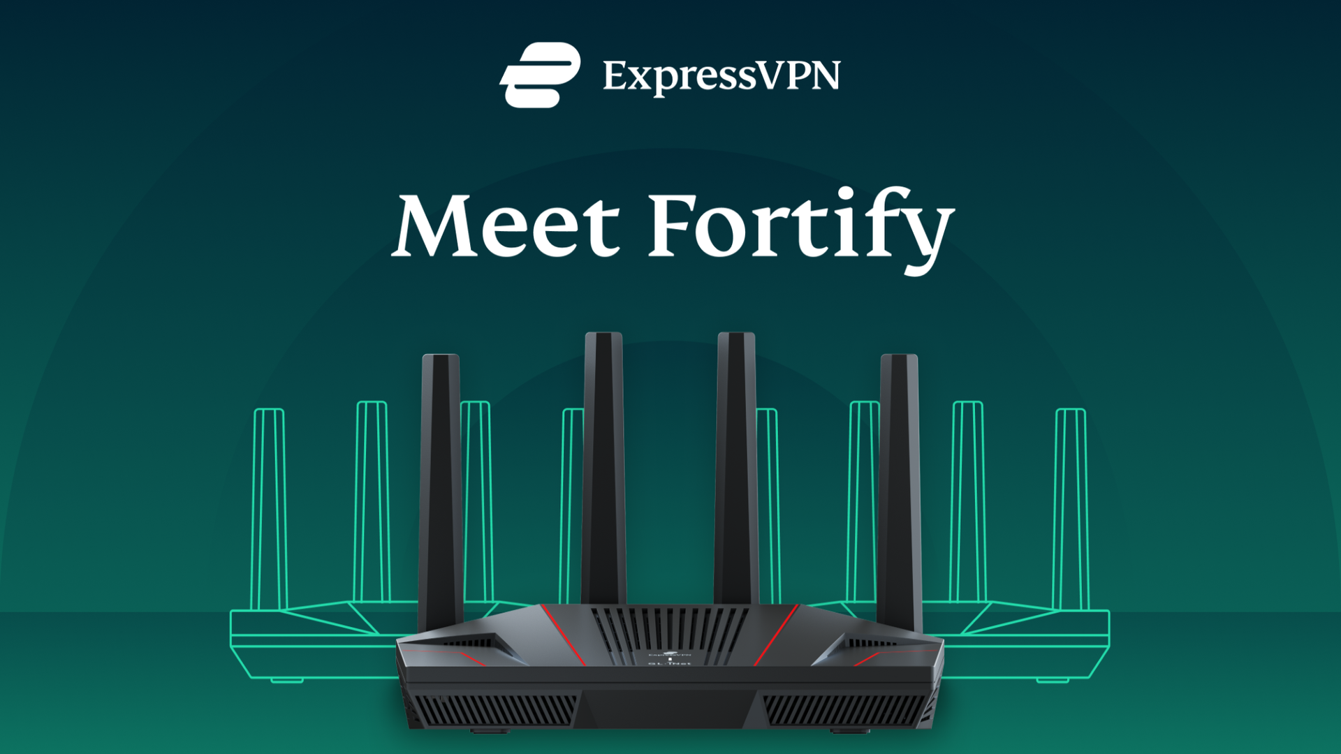 Promo image of new ExpressVPN router, Fortify