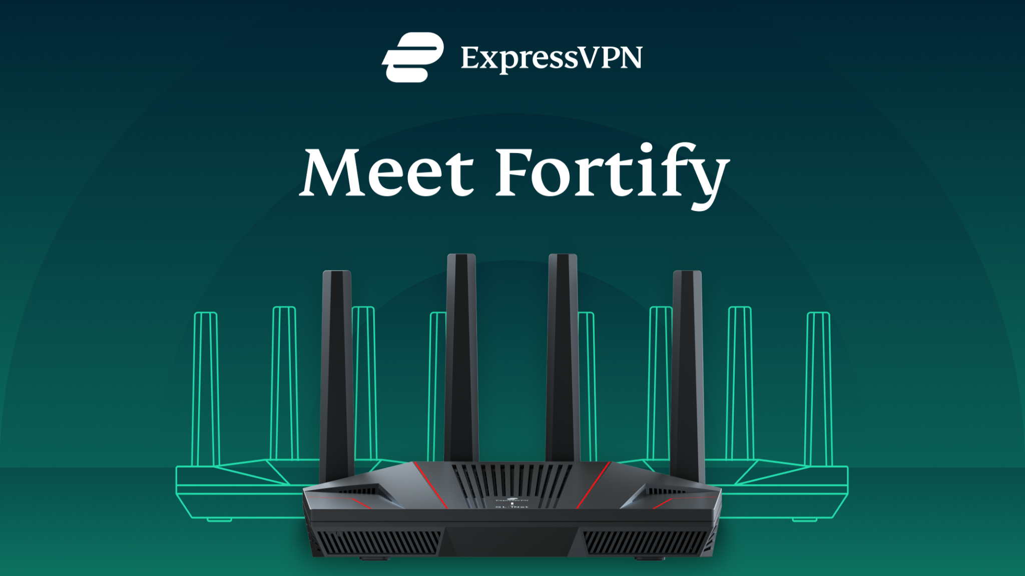 Promo image of new ExpressVPN router, Fortify