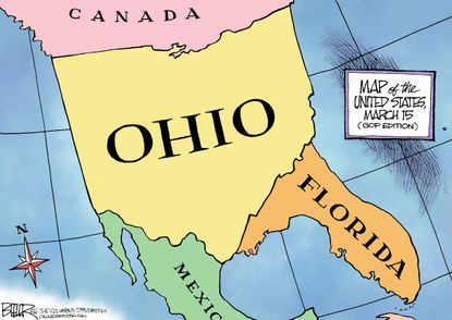 Political Cartoon U.S. Ohio Florida