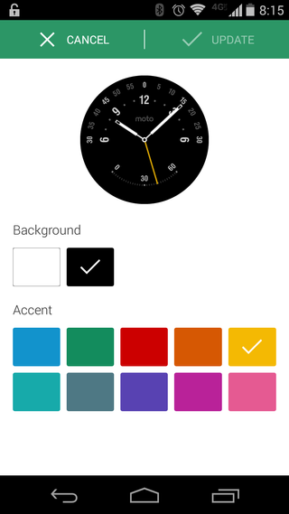 customize watch face moto connect