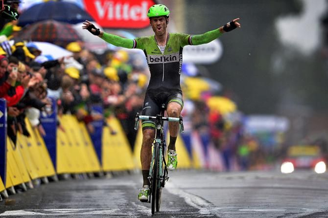 Lars Boom (Belkin) wins the stage in Arenberg