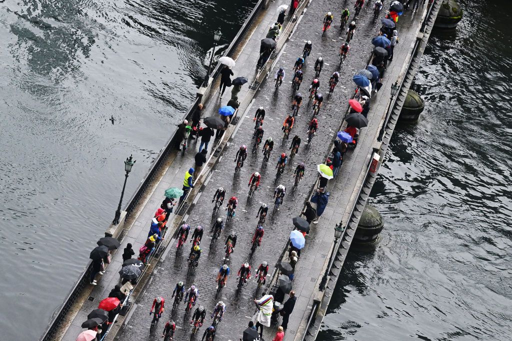 Going over the river near the finish