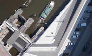 Zaha Hadid Hamburg Promenade aerial view