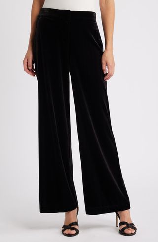 Velvet Wide Leg Pants