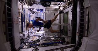 NASA Commander Terry Virts Exercises in IMAX film A Beautiful Planet