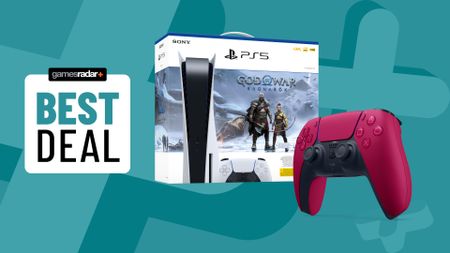 PS5 God of War bundle deal with red DualSense controller