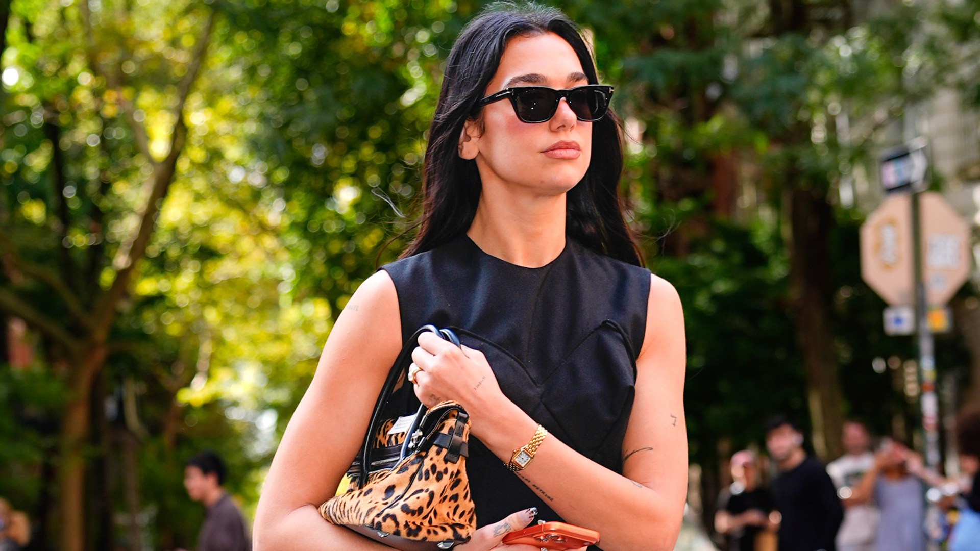 Dua Lipa Trades a Leopard-Print Bikini for a Matching Vintage John Galliano Dress on Vacation