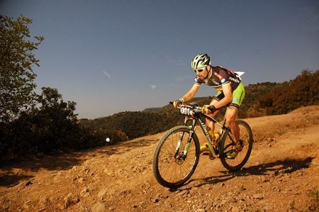 Jose Antonio Hermida (Team Multivan Merida 1) in action during the Andalucia Bike Race prologue.