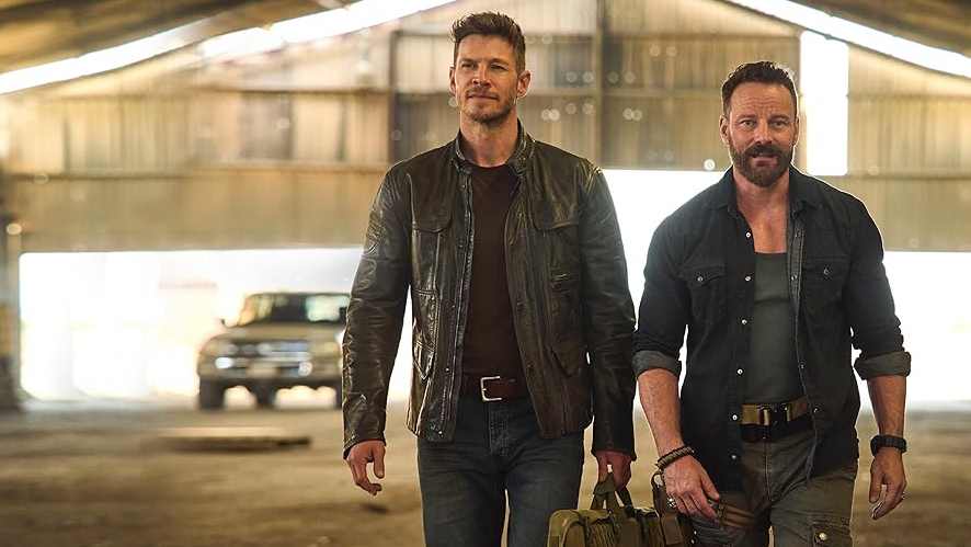 Chad Michael Collins and Ryan Robbins in "Sniper: The Last Stand"