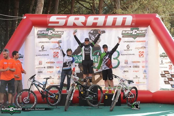 Women's podium at EWS - Punta Ala