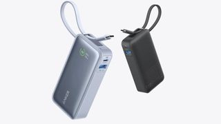 The Anker Nano Power Bank in blue and black