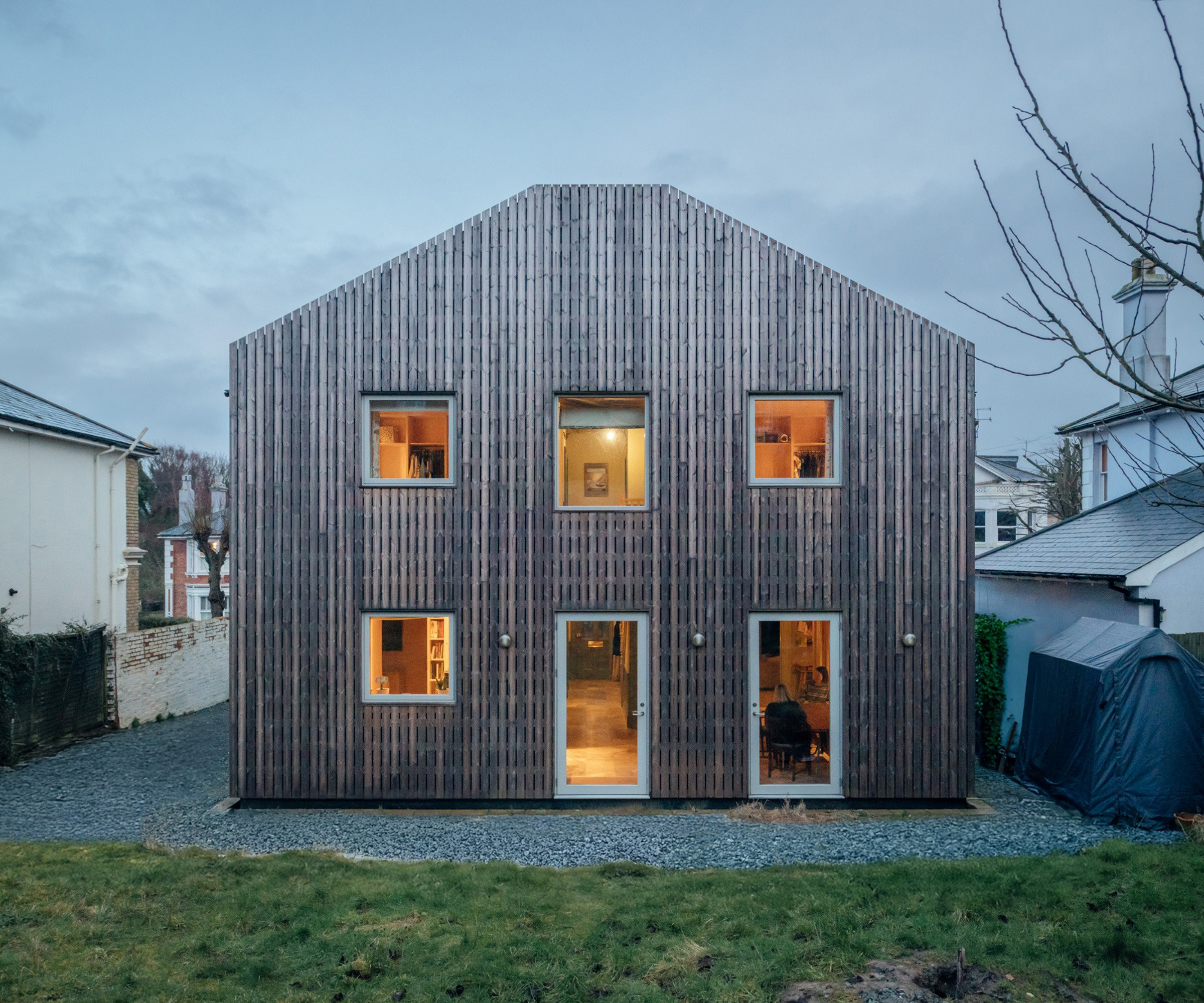 A modular rear two-storey extension of a detached home