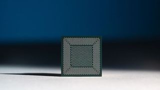 a photo of an Intel processor chip