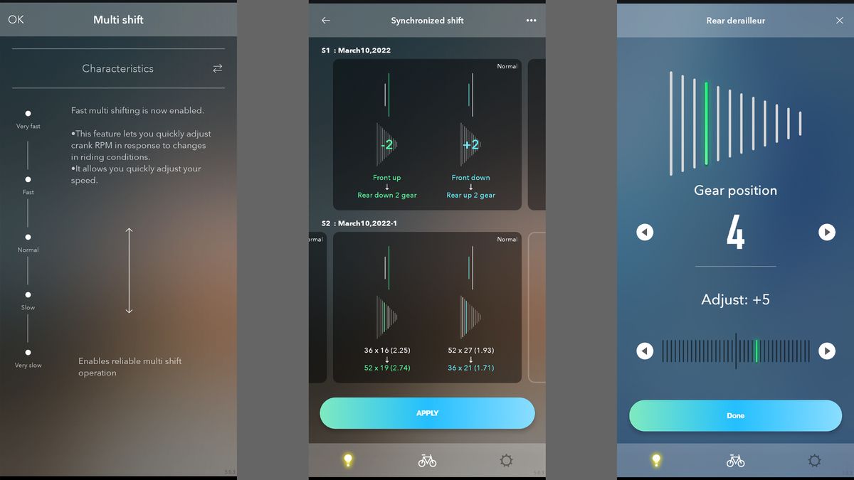 Shimano e tube app android screens